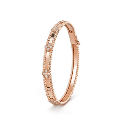 [Royal Jewelry]CLOVER BRACELET 4MM DIAMONDS