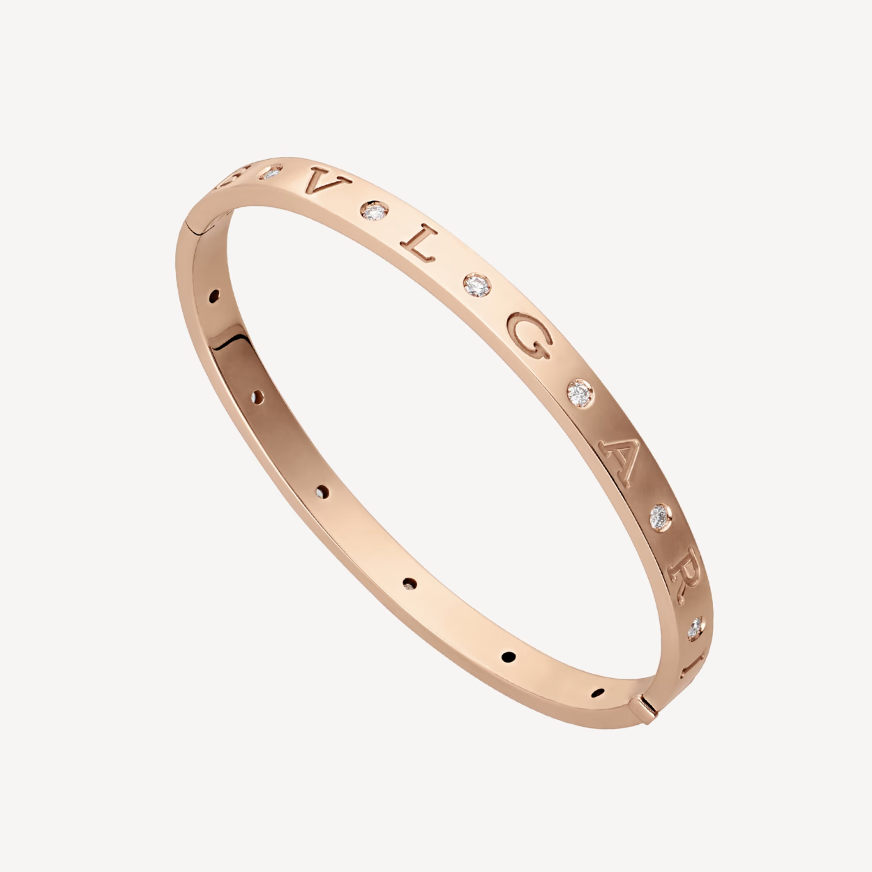 [Royal Jewelry]ZERO 1 PINK GOLD 12 DIAMONDS BRACELET