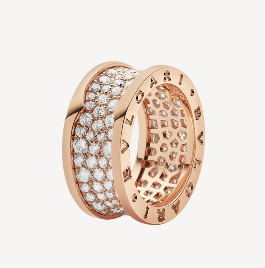 [Royal Jewelry]ZERO 1 WITH PAVED DIAMONDS ON THE SPIRAL RING