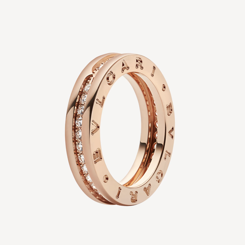 [Royal Jewelry]ZERO 1 ONE-BAND PAVED DIAMONDS ON THE SPIRAL RING
