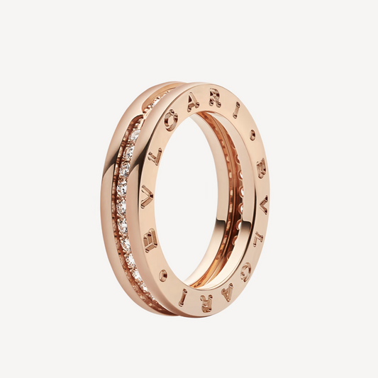 [Royal Jewelry]ZERO 1 ONE-BAND PAVED DIAMONDS ON THE SPIRAL RING