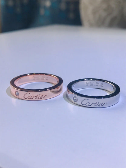 [Royal Jewelry]C PLATINUM 1 DIAMOND RING