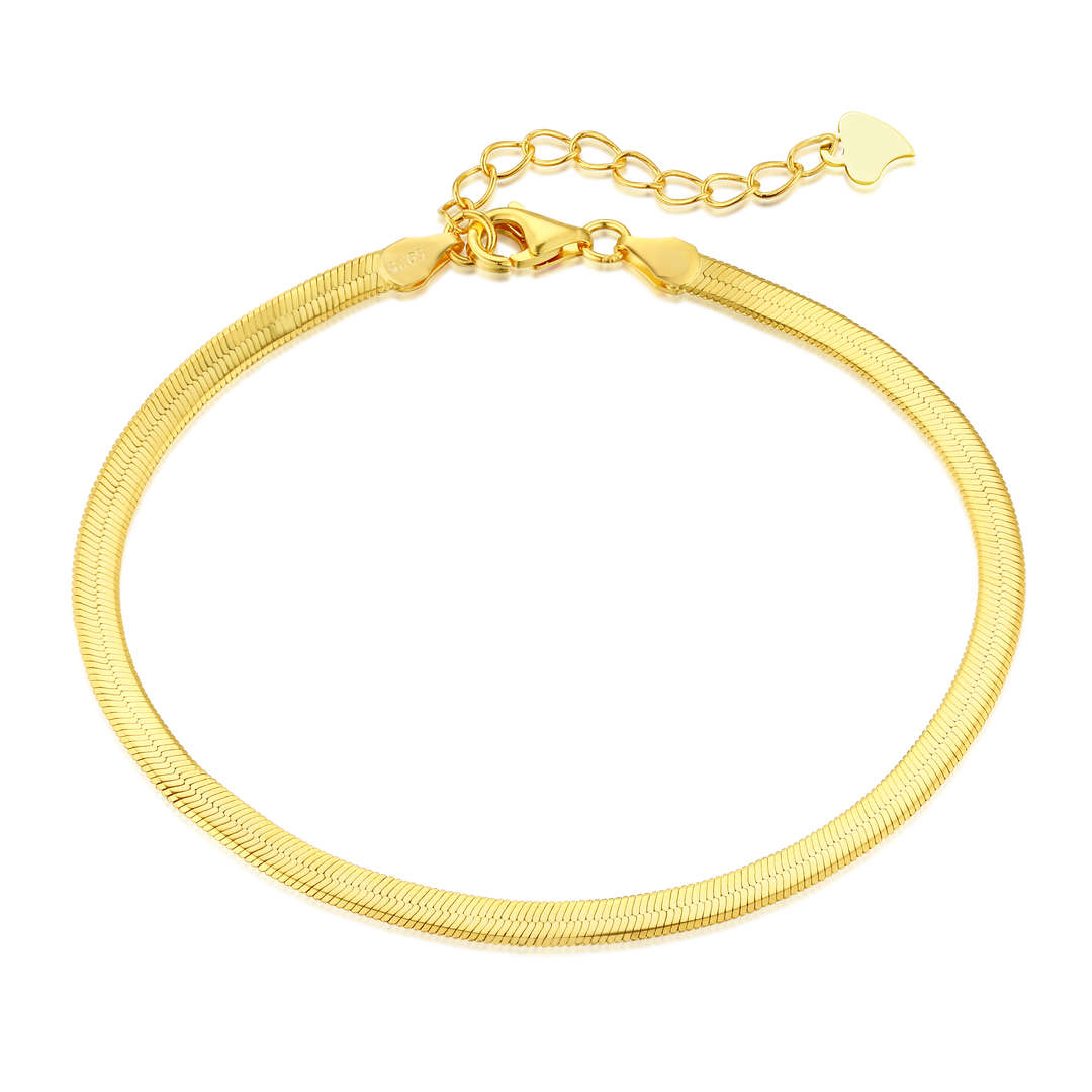 [Royal Jewelry]Flat Snake Bone Chain Blade Necklace