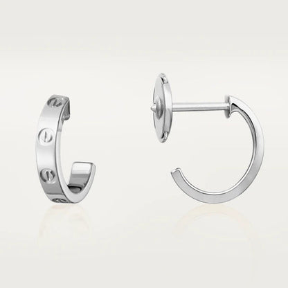[Royal Jewelry]LOVE EARRINGS 2.65MM SILVER