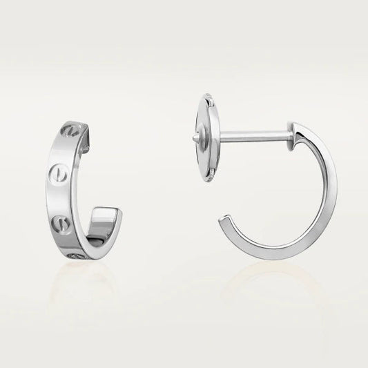 [Royal Jewelry]LOVE EARRINGS 2.65MM SILVER