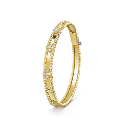 [Royal Jewelry]CLOVER BRACELET 4MM DIAMONDS