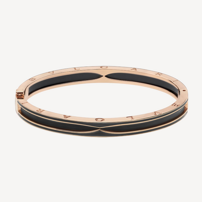 [Royal Jewelry]ZERO 1 PINK GOLD WITH MATTE BLACK CERAMIC BRACELET