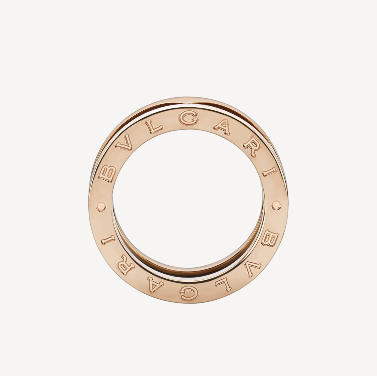 [Royal Jewelry]ZERO 1 TWO-BAND LOOPS AND BLACK CERAMIC PINK GOLD RING