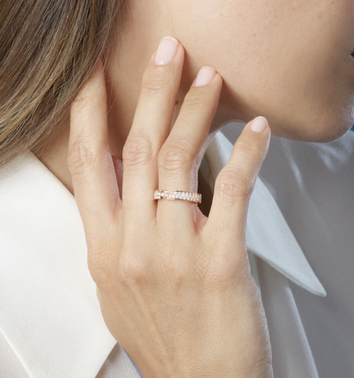 [Royal Jewelry]ALLIANCE LIENS VIDENCE PAVED DIAMOND 4MM RING