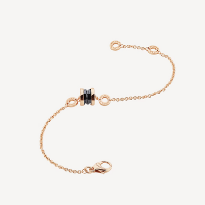 [Royal Jewelry]ZERO 1 SOFT PINK GOLD AND BLACK CERAMIC BRACELET