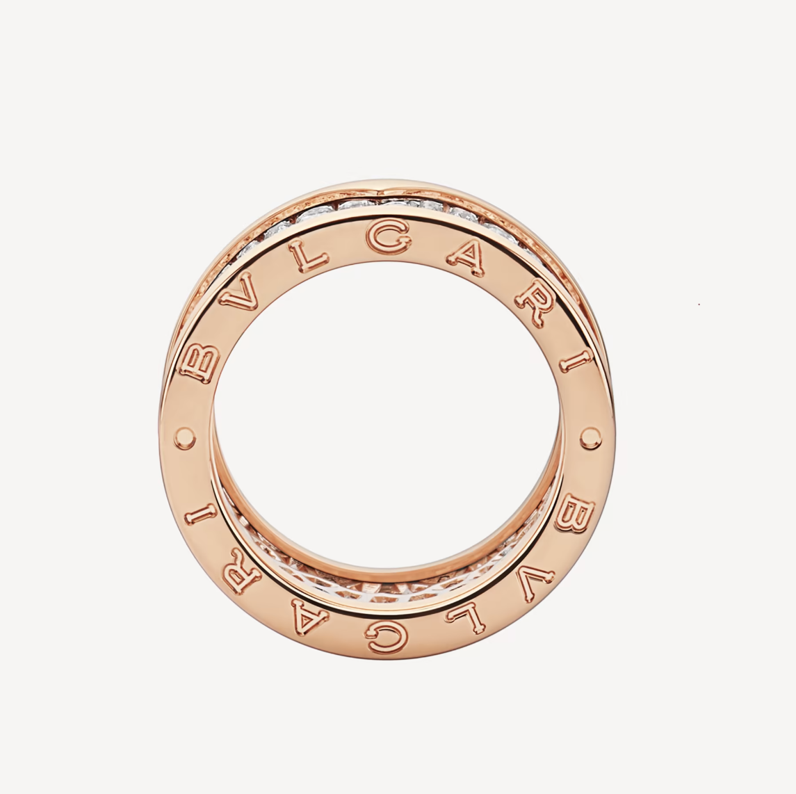 [Royal Jewelry]ZERO 1 WITH PAVED DIAMONDS ON THE SPIRAL RING