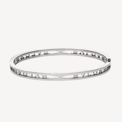 [Royal Jewelry]ZERO 1 SPIRAL LOGO SILVER BRACELET