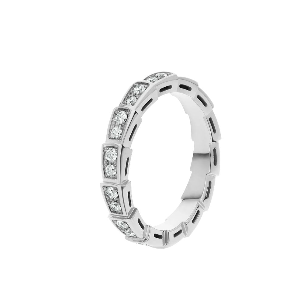 [Royal Jewelry]SERPENTI RING SILVER DIAMOND PAVED 3MM