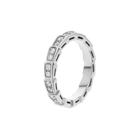 [Royal Jewelry]SERPENTI RING SILVER DIAMOND PAVED 3MM