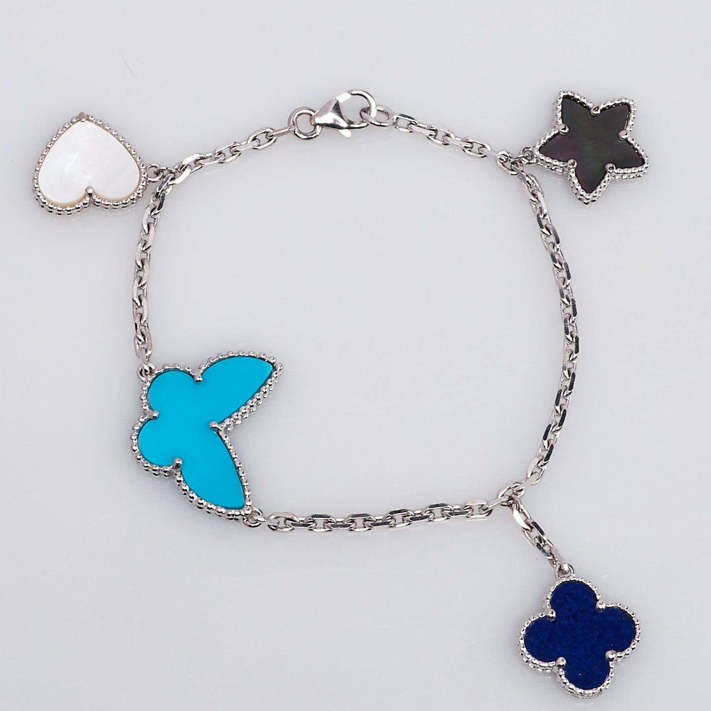 [Royal Jewelry]LUCKY SPRING SILVER BRACELET 4 MOTIF