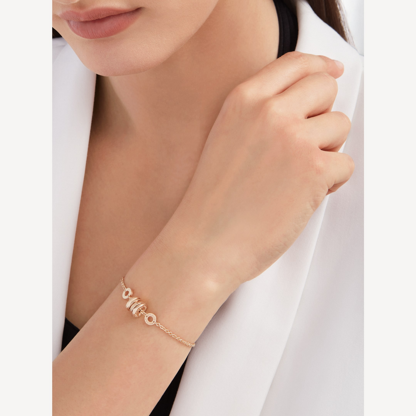[Royal Jewelry]ZERO 1 SOFT PINK GOLD BRACELET