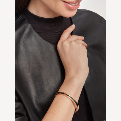 [Royal Jewelry]ZERO 1 PINK GOLD WITH BLACK CERAMIC BRACELET