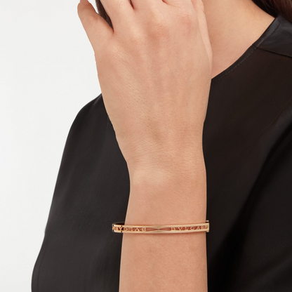 [Royal Jewelry]ZERO 1 SPIRAL LOGO PINK GOLD BRACELET