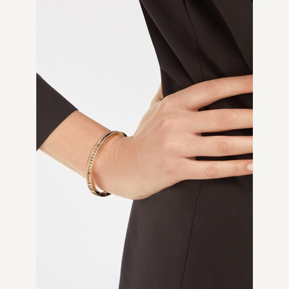 [Royal Jewelry]ZERO 1 SPIRAL AND PAVED DIAMOND GOLD BRACELET