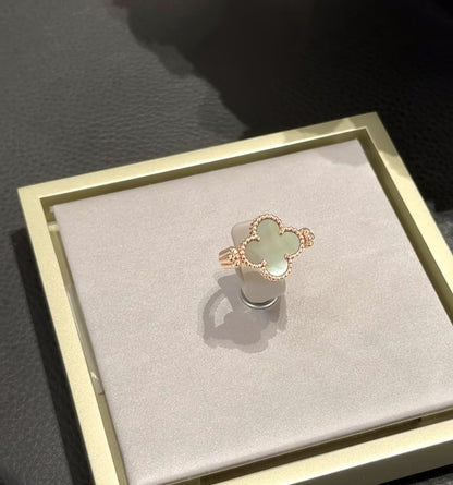 [Royal Jewelry]CLOVER RIVERSIBLE GREY MOP RING