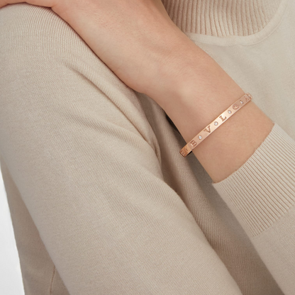 [Royal Jewelry]ZERO 1 PINK GOLD 12 DIAMONDS BRACELET