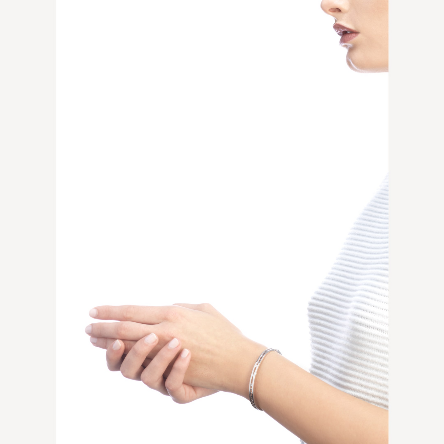 [Royal Jewelry]ZERO 1 SPIRAL LOGO SILVER BRACELET