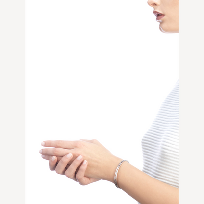 [Royal Jewelry]ZERO 1 SPIRAL LOGO SILVER BRACELET