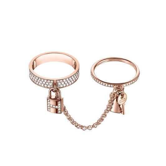 [Royal Jewelry]HM KELLY CLOCHETTE DOUBLE RING IN  WITH DIAMONDS