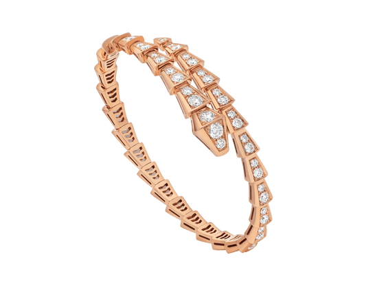 [Royal Jewelry]SERPENTI BRACELET 6.8MM PINK GOLD DIAMOND