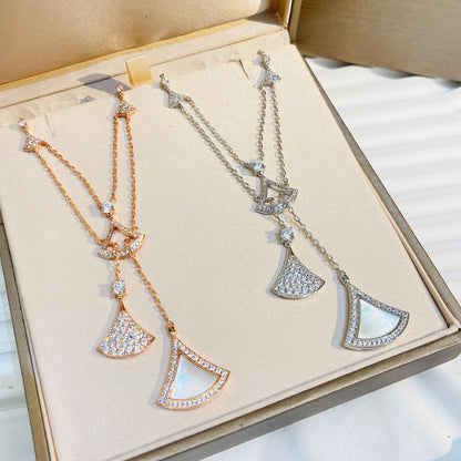 [Royal Jewelry]DREAM NECKLACE WHITE MOP FULL DIAMOND