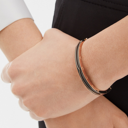 [Royal Jewelry]ZERO 1 PINK GOLD WITH MATTE BLACK CERAMIC BRACELET