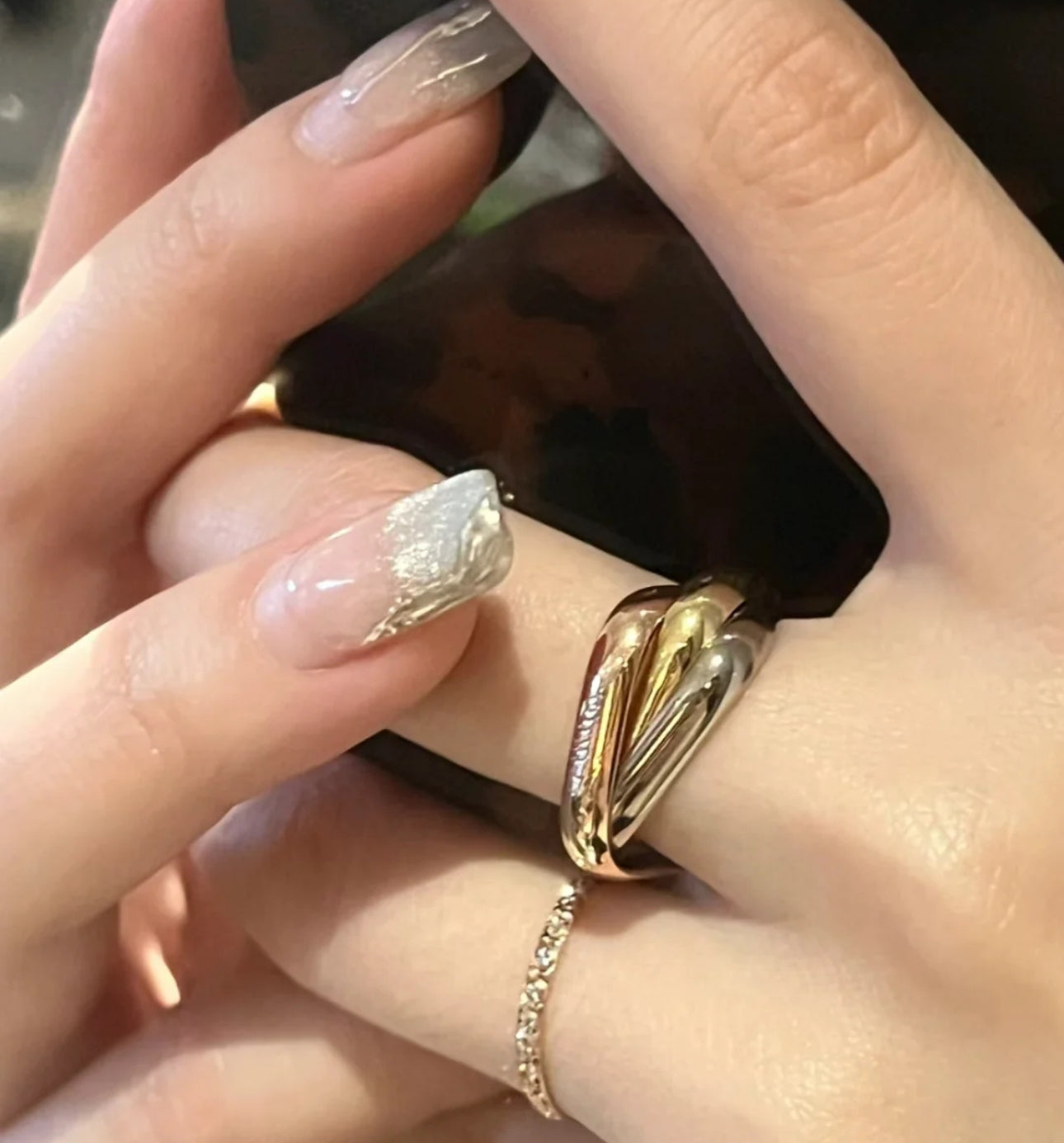 [Royal Jewelry]TRINITY RING GOLD PINK GOLD SILVER