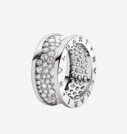 [Royal Jewelry]ZERO 1 WITH PAVED DIAMONDS ON THE SPIRAL RING