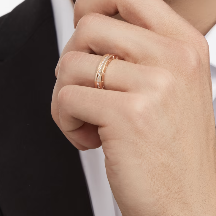 [Royal Jewelry]ZERO 1 ONE-BAND PAVED DIAMONDS ON THE SPIRAL RING