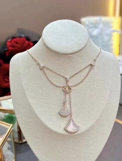 [Royal Jewelry]DREAM NECKLACE WHITE MOP FULL DIAMOND
