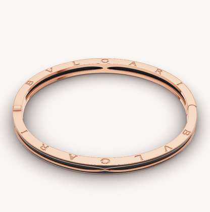 [Royal Jewelry]ZERO 1 PINK GOLD WITH MATTE BLACK CERAMIC BRACELET