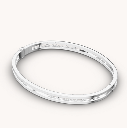 [Royal Jewelry]ZERO 1 SPIRAL LOGO SILVER BRACELET
