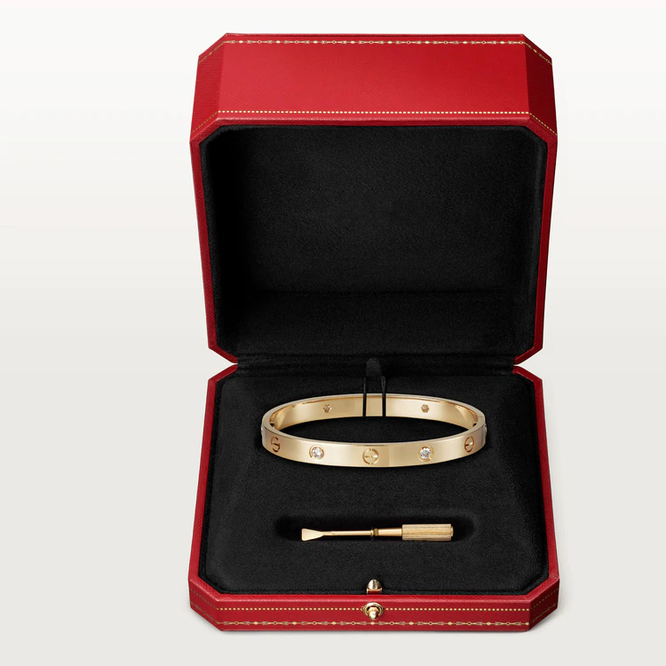 [Royal Jewelry]LOVE BRACELET 6.1MM 4 DIAMONDS