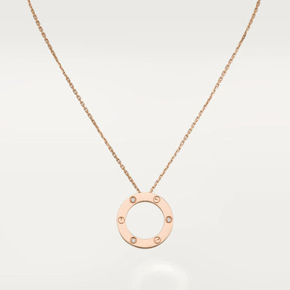 [Royal Jewelry]LOVE NECKLACE 16MM 3 DIAMONDS