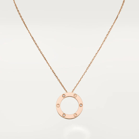 [Royal Jewelry]LOVE NECKLACE 16MM 3 DIAMONDS