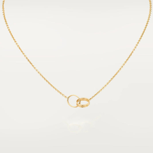 [Royal Jewelry]LOVE NECKLACE DOUBLE RING GOLD