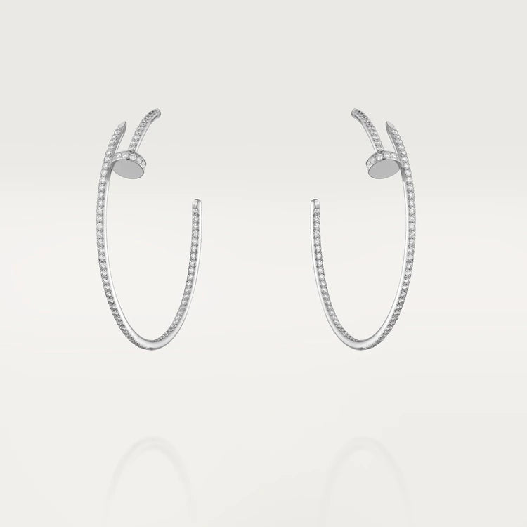 [Royal Jewelry]JUSTE EARRINGS FULL DIAMONDS 1.8MM