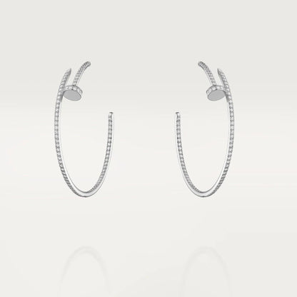 [Royal Jewelry]JUSTE EARRINGS FULL DIAMONDS 1.8MM