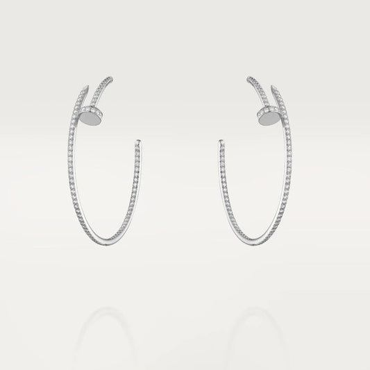 [Royal Jewelry]JUSTE EARRINGS FULL DIAMONDS 1.8MM