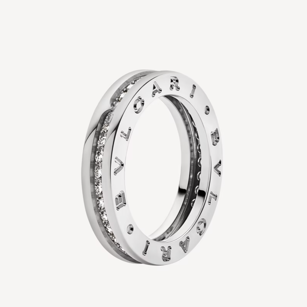 [Royal Jewelry]ZERO 1 ONE-BAND PAVED DIAMONDS ON THE SPIRAL RING