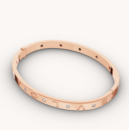 [Royal Jewelry]ZERO 1 PINK GOLD 12 DIAMONDS BRACELET