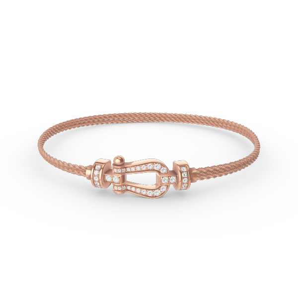 [Royal Jewelry]FORCE SMALL HORSESHOE  DIAMOND CHAIN ROPE BRACELET