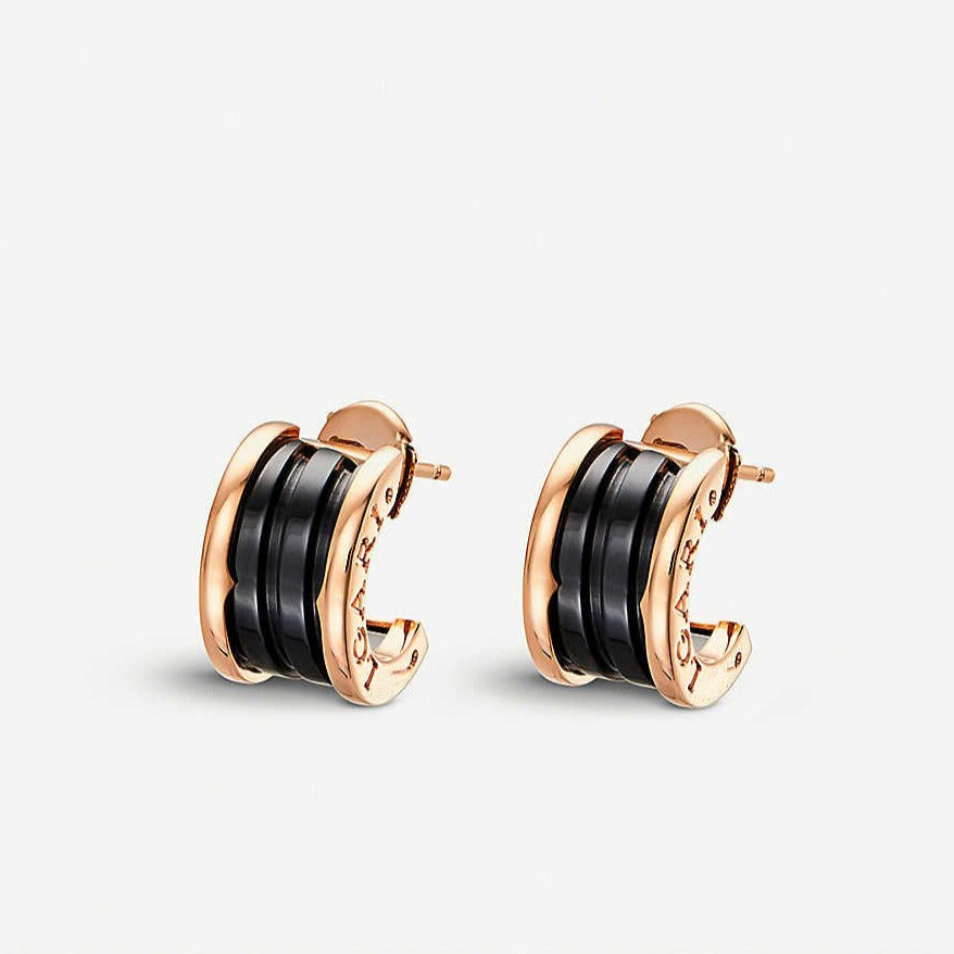 [Royal Jewelry]ZERO 1 PINK GOLD CERAMIC EARRINGS