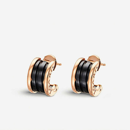 [Royal Jewelry]ZERO 1 PINK GOLD CERAMIC EARRINGS