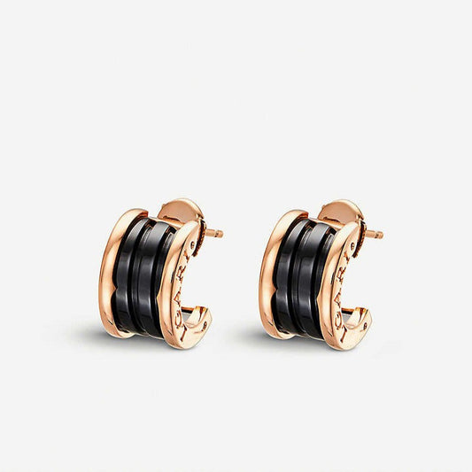 [Royal Jewelry]ZERO 1 PINK GOLD CERAMIC EARRINGS